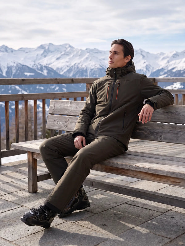 Alpha | Heren Ski Jacket Dark Olive