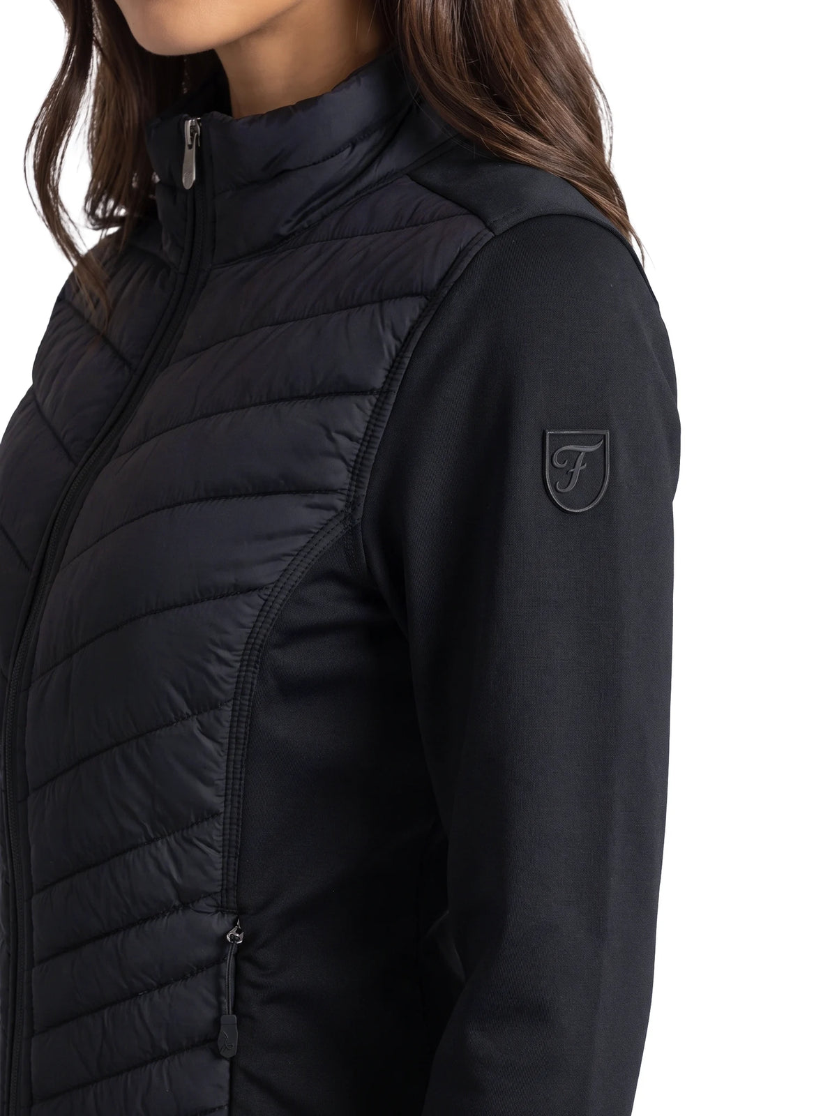 Laura Full Zip Top Dames Powerstretch Black