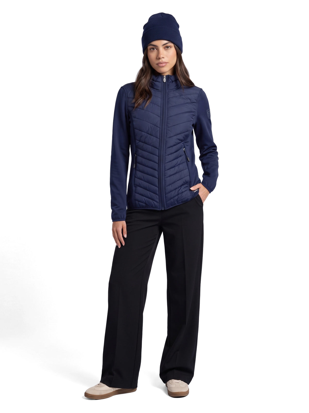 Laura Full Zip Top Dames Powerstretch Ink Blue