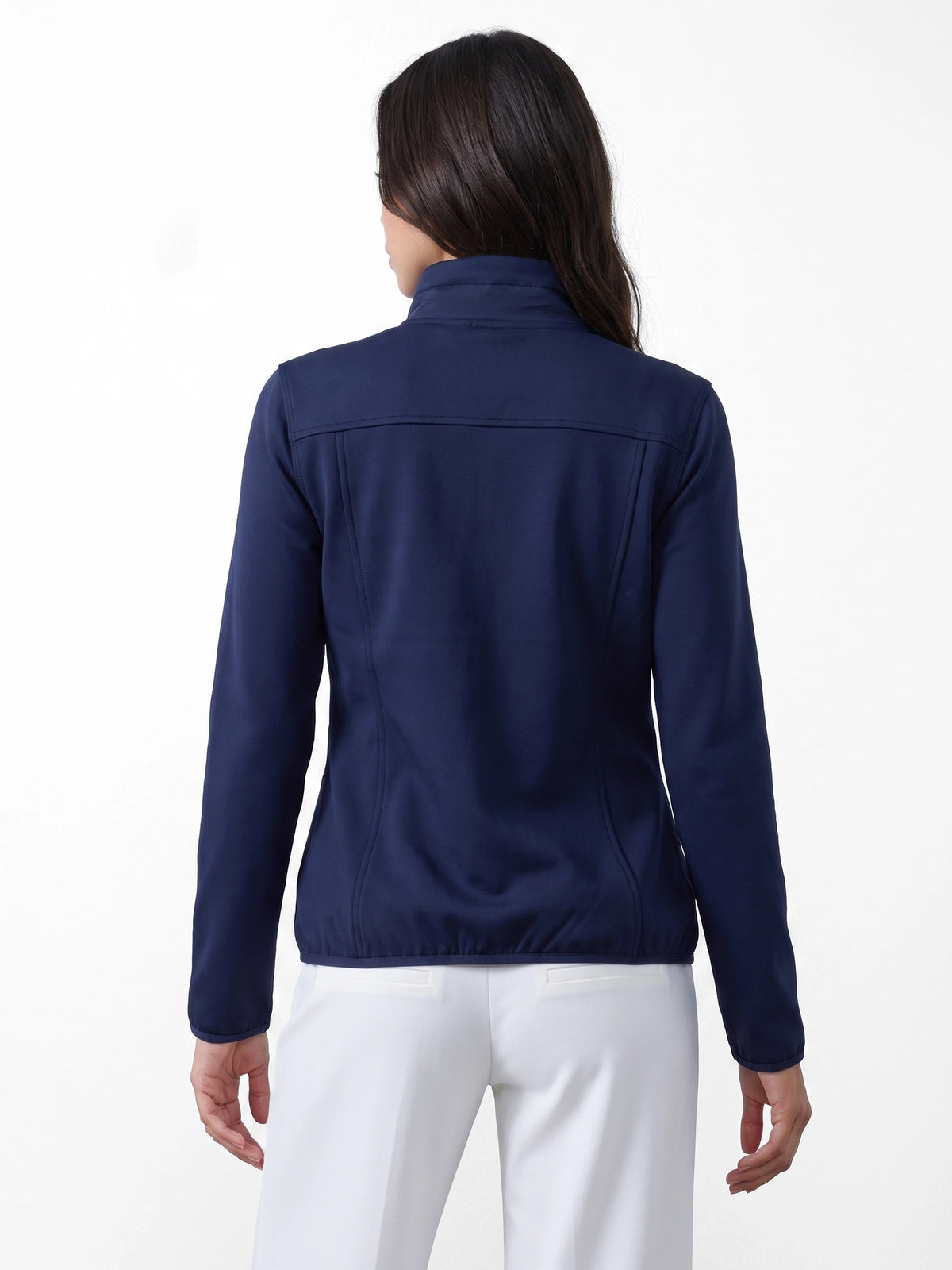 Laura Full Zip Top Dames Powerstretch Ink Blue
