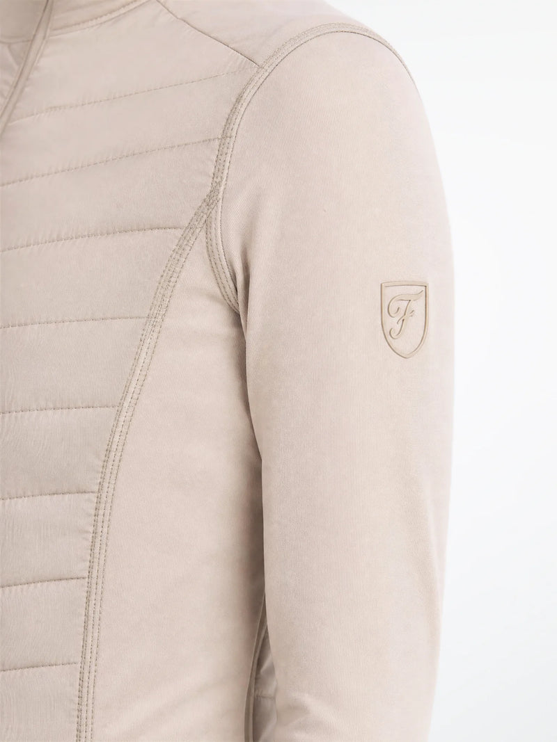 Laura Full Zip Top Dames Powerstretch Light Beige
