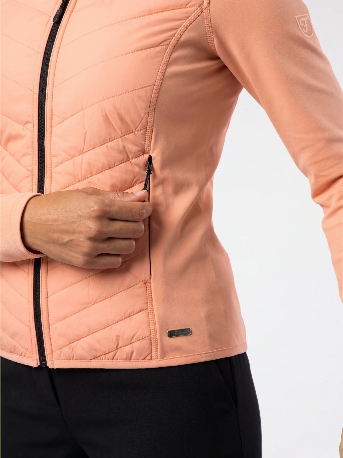 Laura Full Zip Top Dames Powerstretch Peach Nectar
