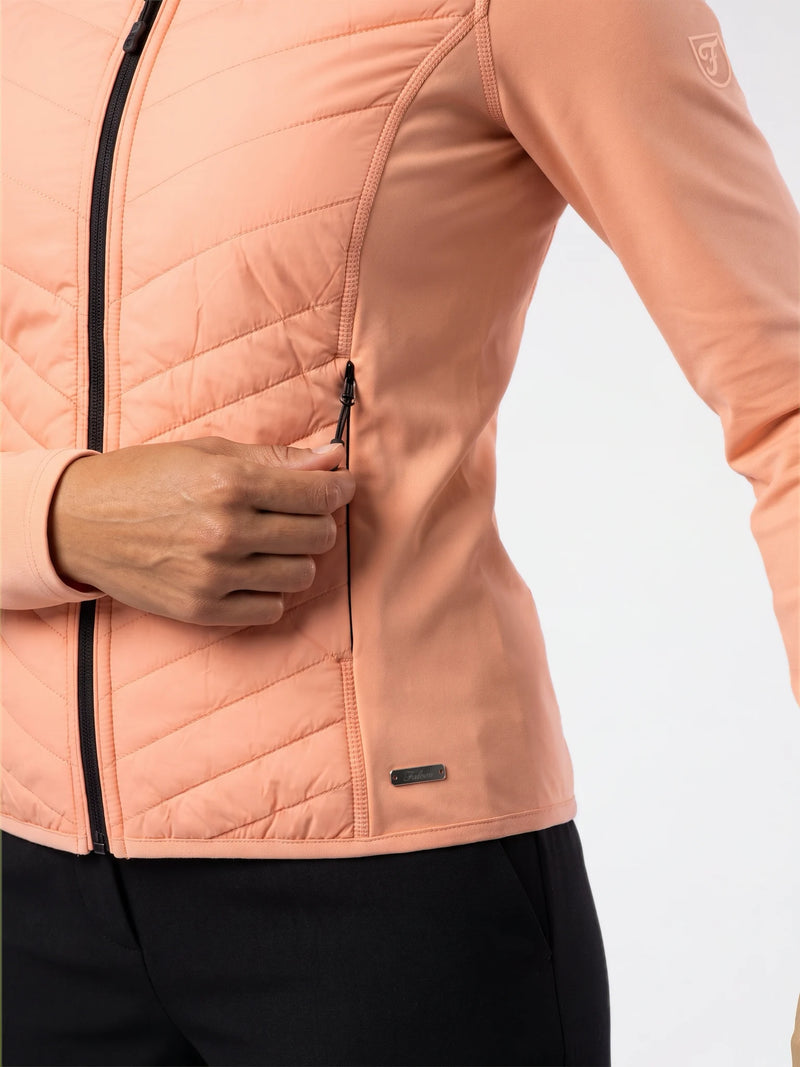 Laura Full Zip Top Dames Powerstretch Peach Nectar