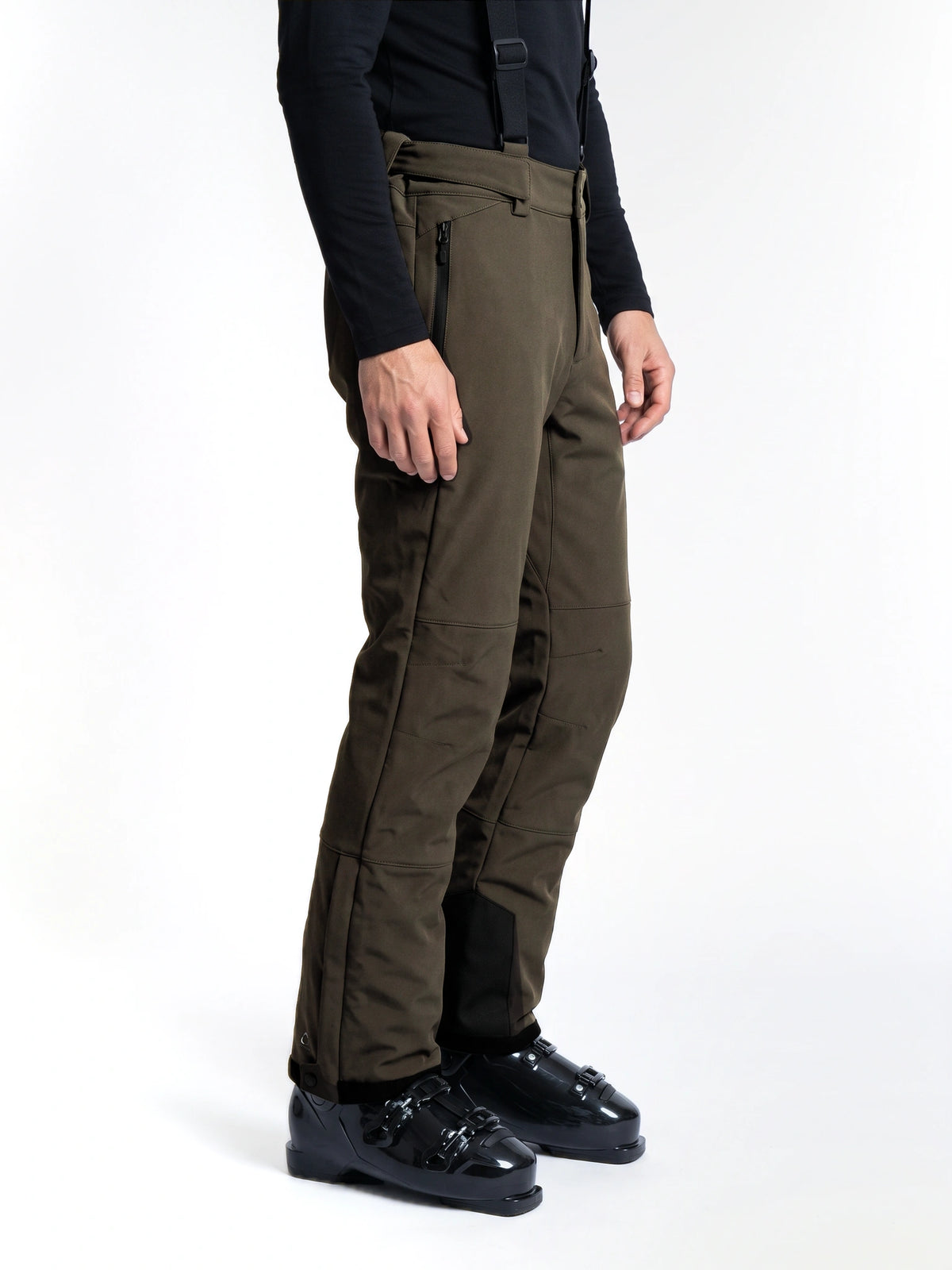 Range | Heren Softshell Ski Pants Dark Olive