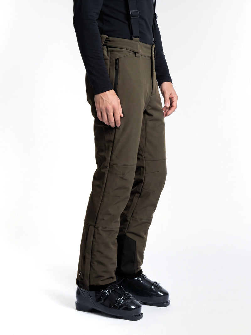 Range | Heren Softshell Ski Pants Dark Olive