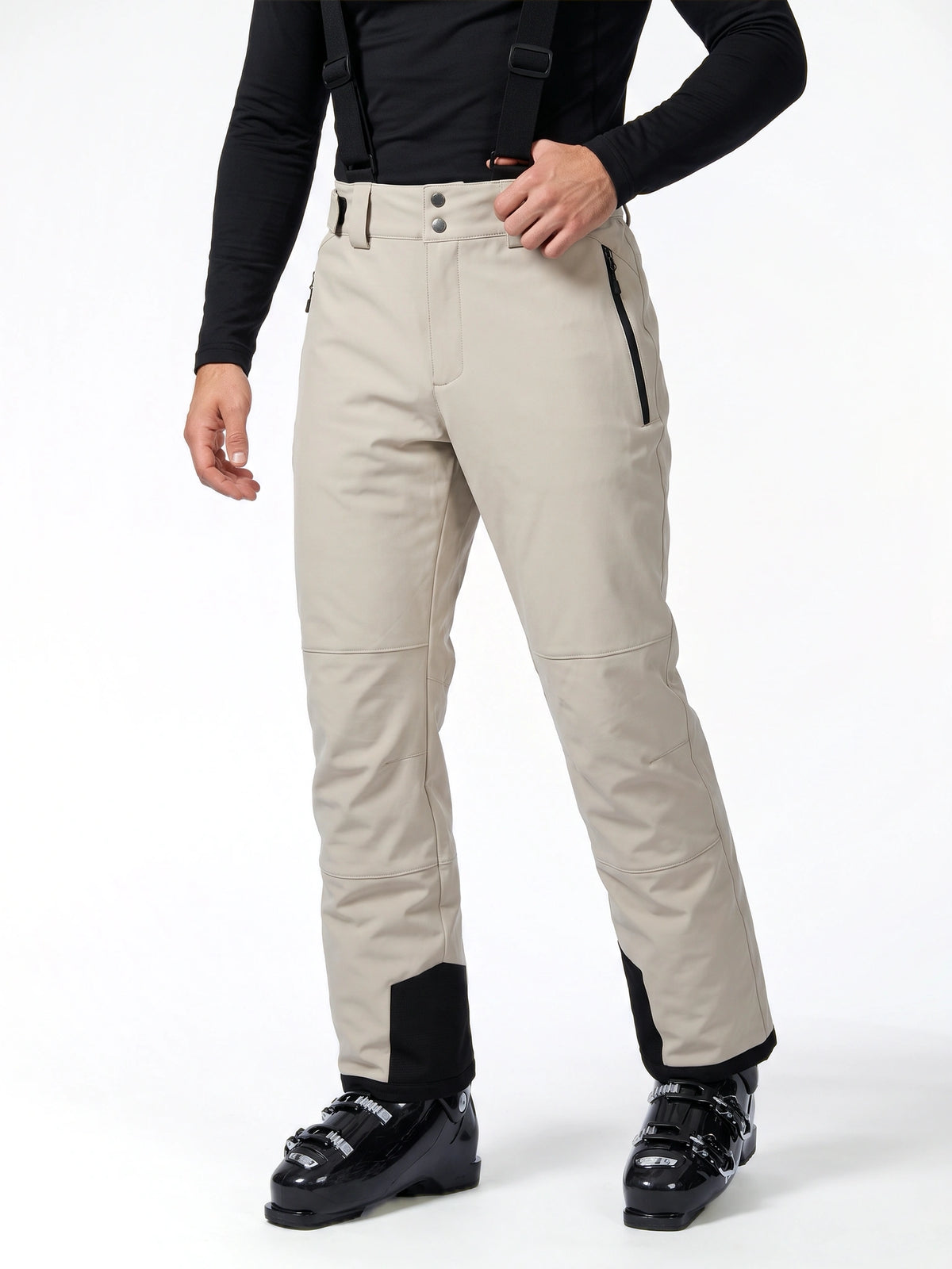 Range | Heren Softshell Ski Pants Stone Frost