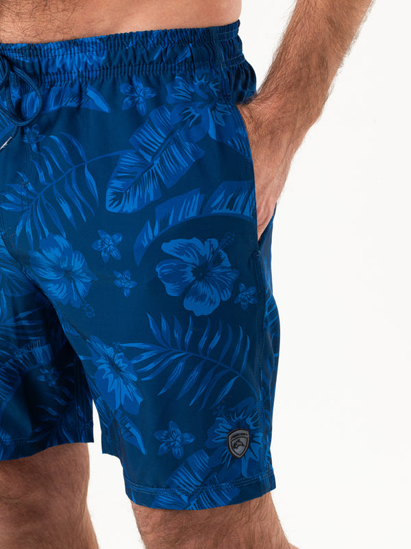 Dray Sneldrogende Zwembroek Heren Tonal Hawaiian Flowers Aop 4