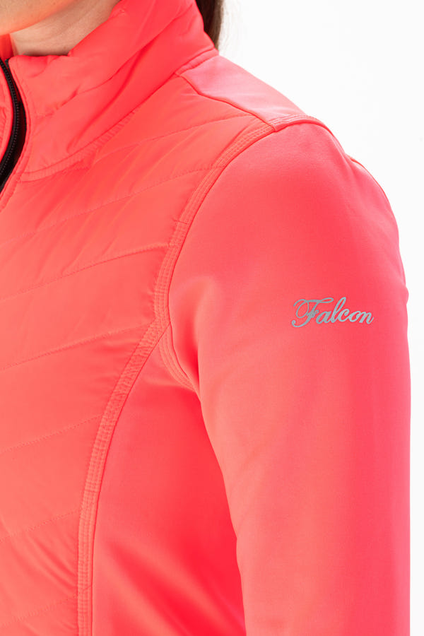 Laura Full Zip Top Dames Powerstretch Lightning Coral 4