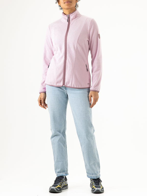 Lotta Jacquard Fleece Jacket Dames Winsome Orchid 3