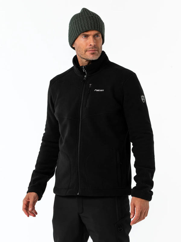 Robby | Herren Fleece-Reißverschlussjacke Schwarz 1