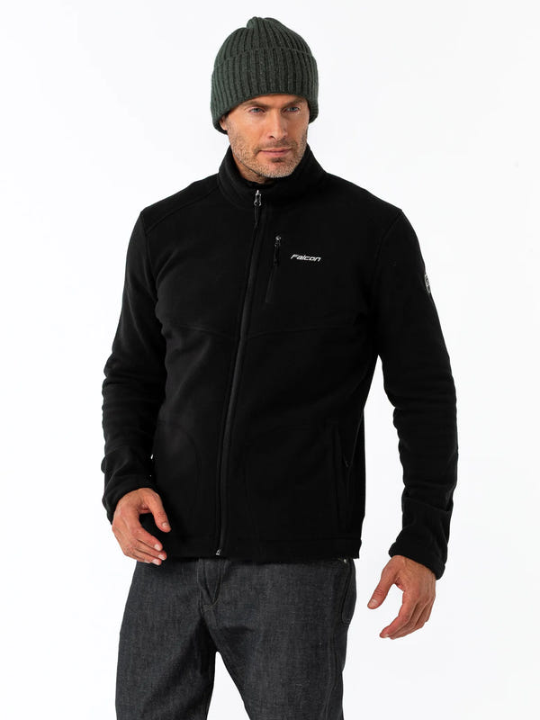 Robby | Herren Fleece-Reißverschlussjacke Schwarz 3