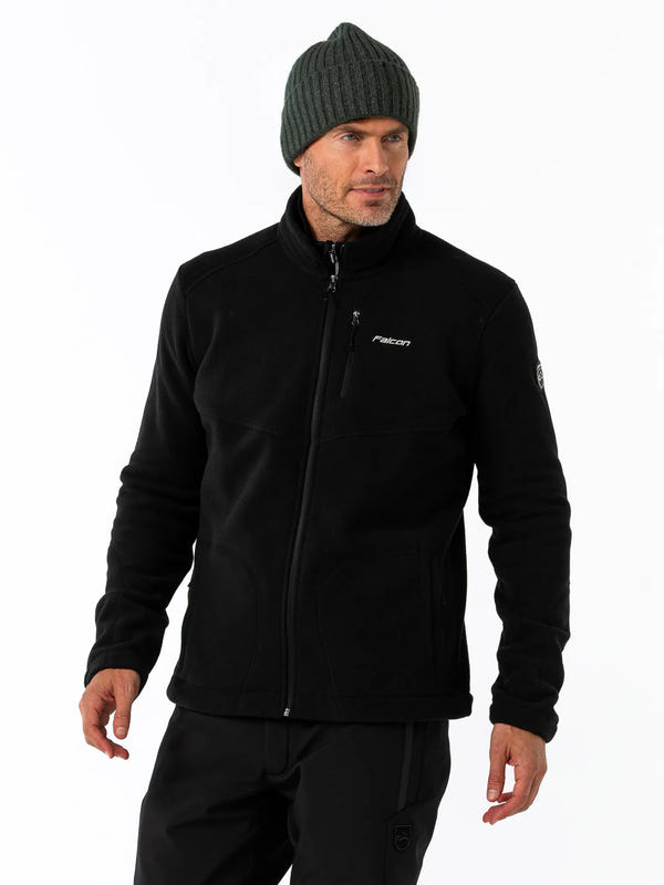 Robby | Herren Fleece-Reißverschlussjacke Schwarz 4