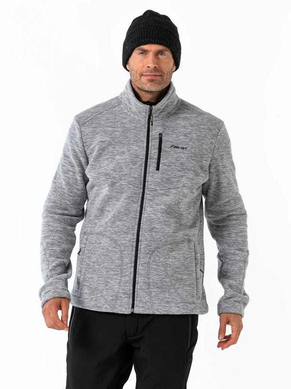 Robby | Herren Fleece-Reißverschlussjacke Cloud Grey Melange 3