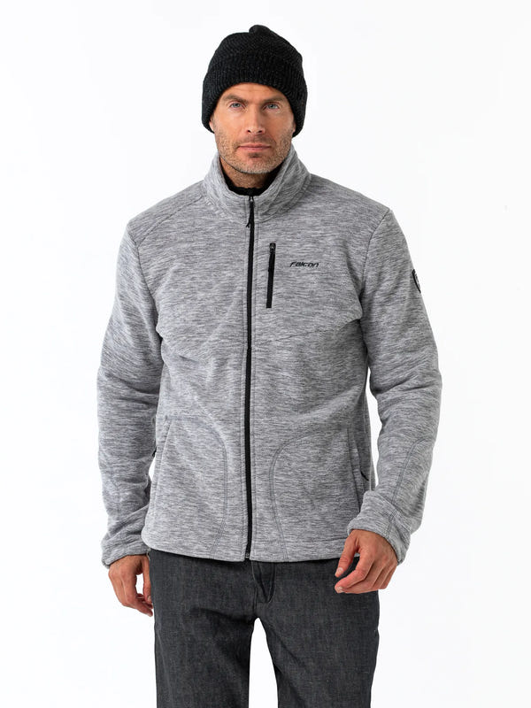 Robby | Herren Fleece-Reißverschlussjacke Cloud Grey Melange 1