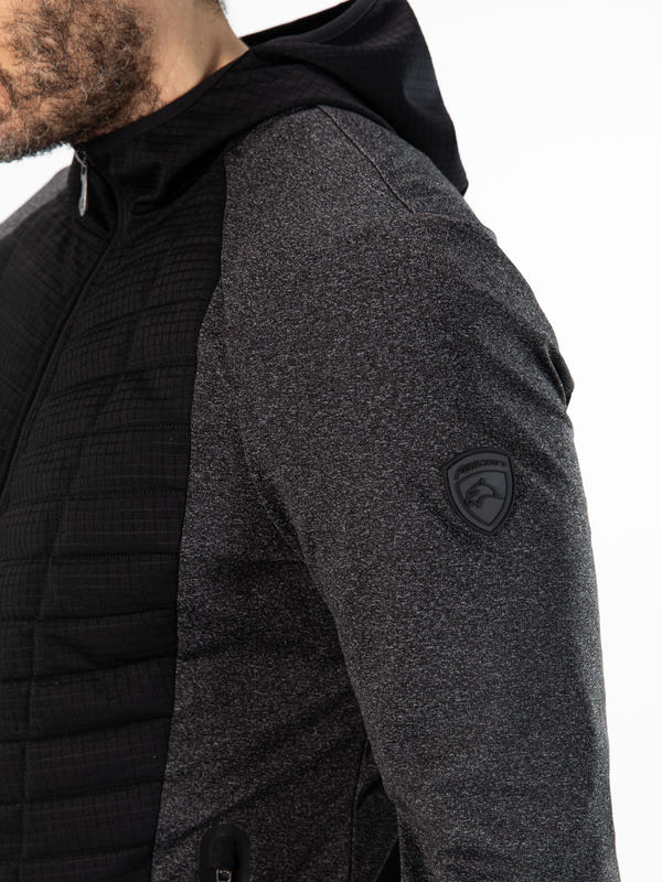 Stedman | Herren Fullzip Top Dark Stone Melange 3