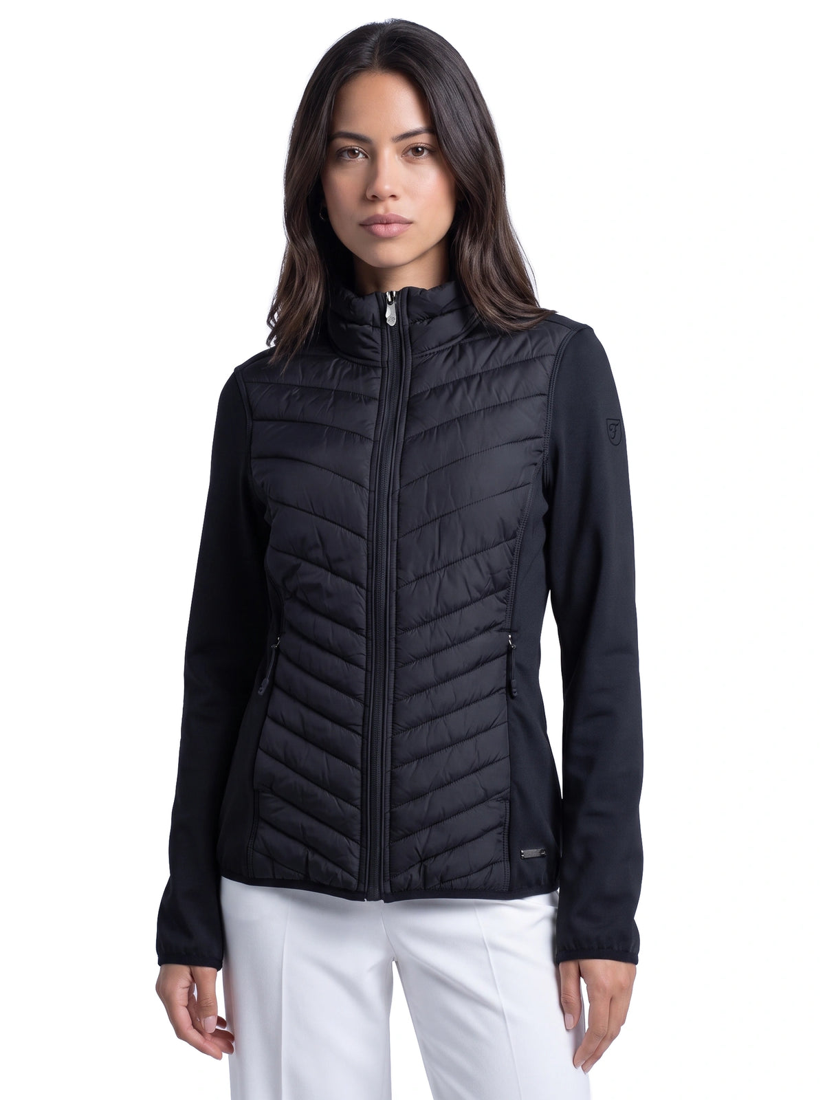 Laura Full Zip Top Dames Powerstretch Black