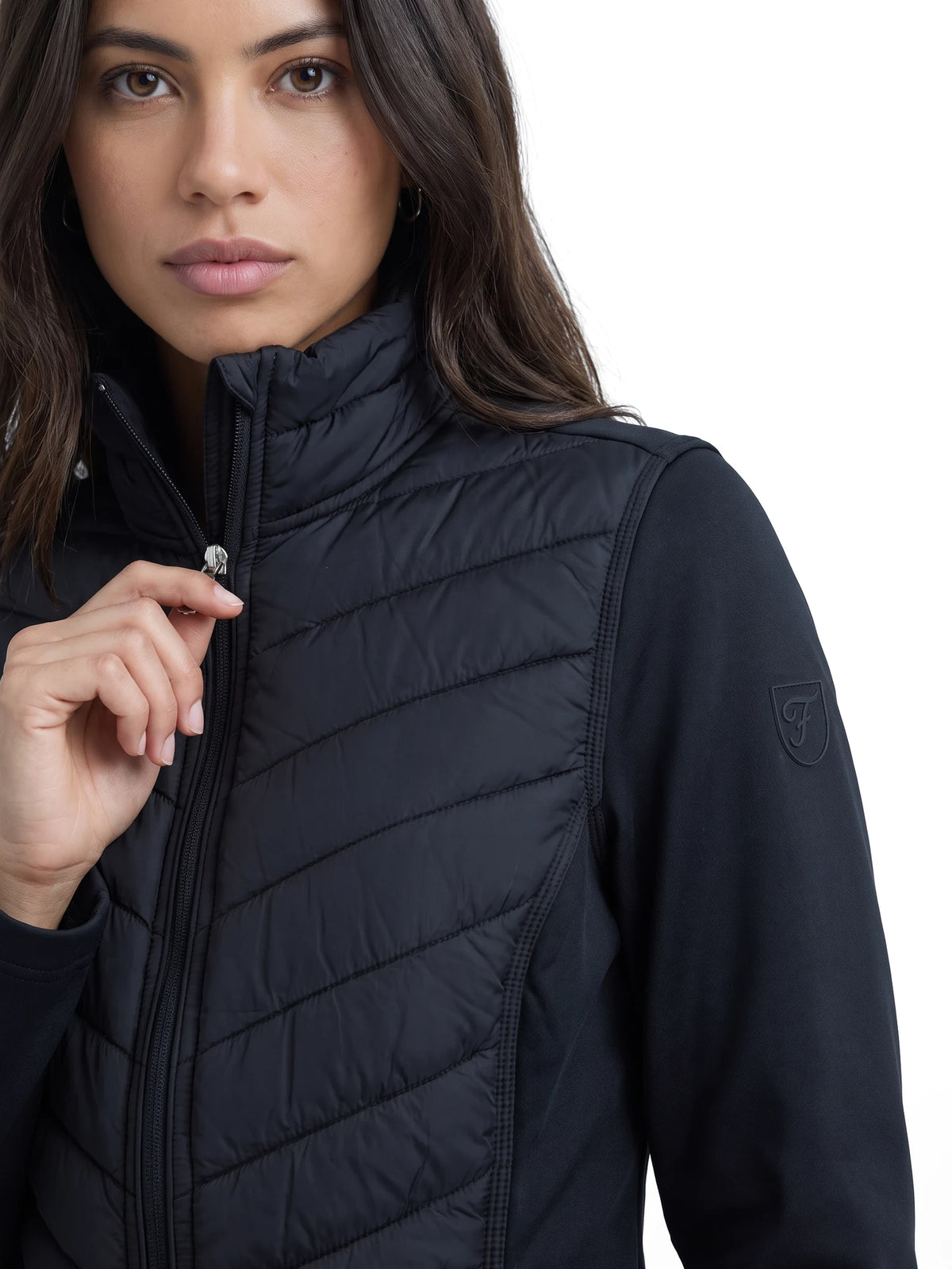 Laura Full Zip Top Dames Powerstretch Black