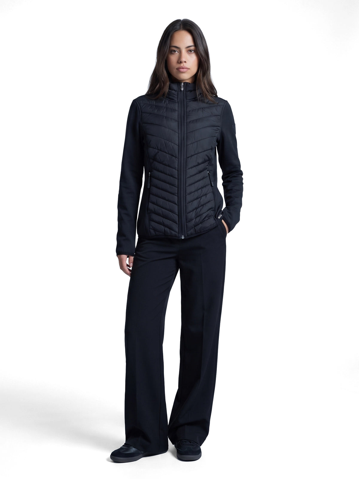 Laura Full Zip Top Dames Powerstretch Black