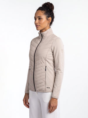 Laura Full Zip Top Dames Powerstretch Light Beige