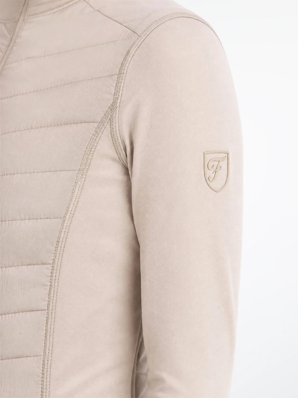 Laura Full Zip Top Dames Powerstretch Light Beige