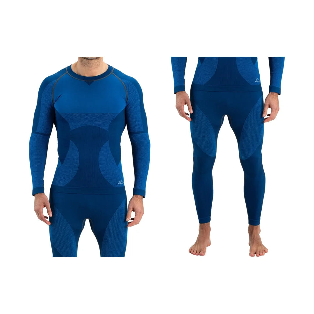 Heren Thermo Shirt & Broek (Kobalt) Bundle