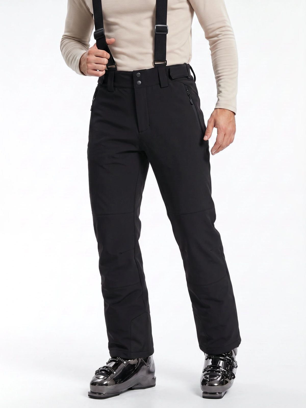 Range | Heren Softshell Ski Pants Black