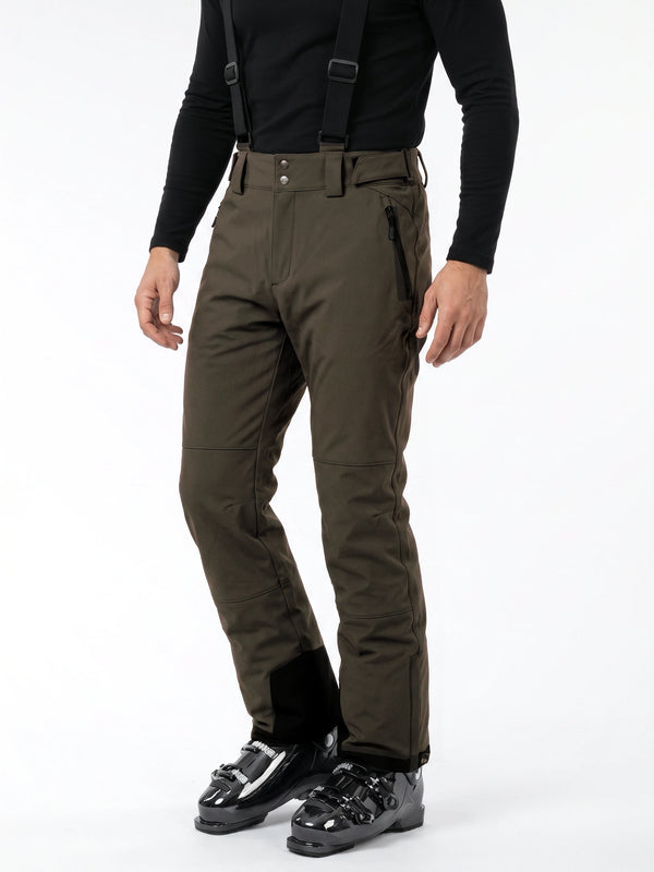 Range | Heren Softshell Ski Pants Dark Olive