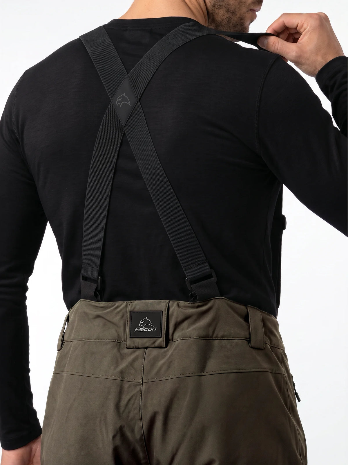 Range | Heren Softshell Ski Pants Dark Olive