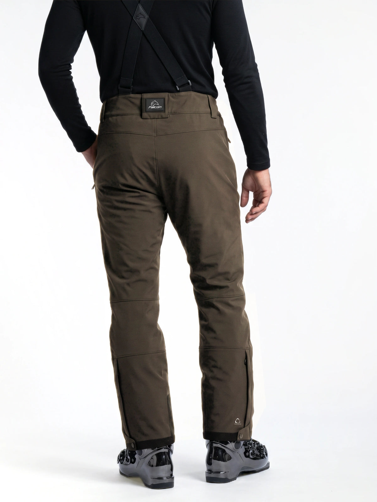 Range | Heren Softshell Ski Pants Dark Olive