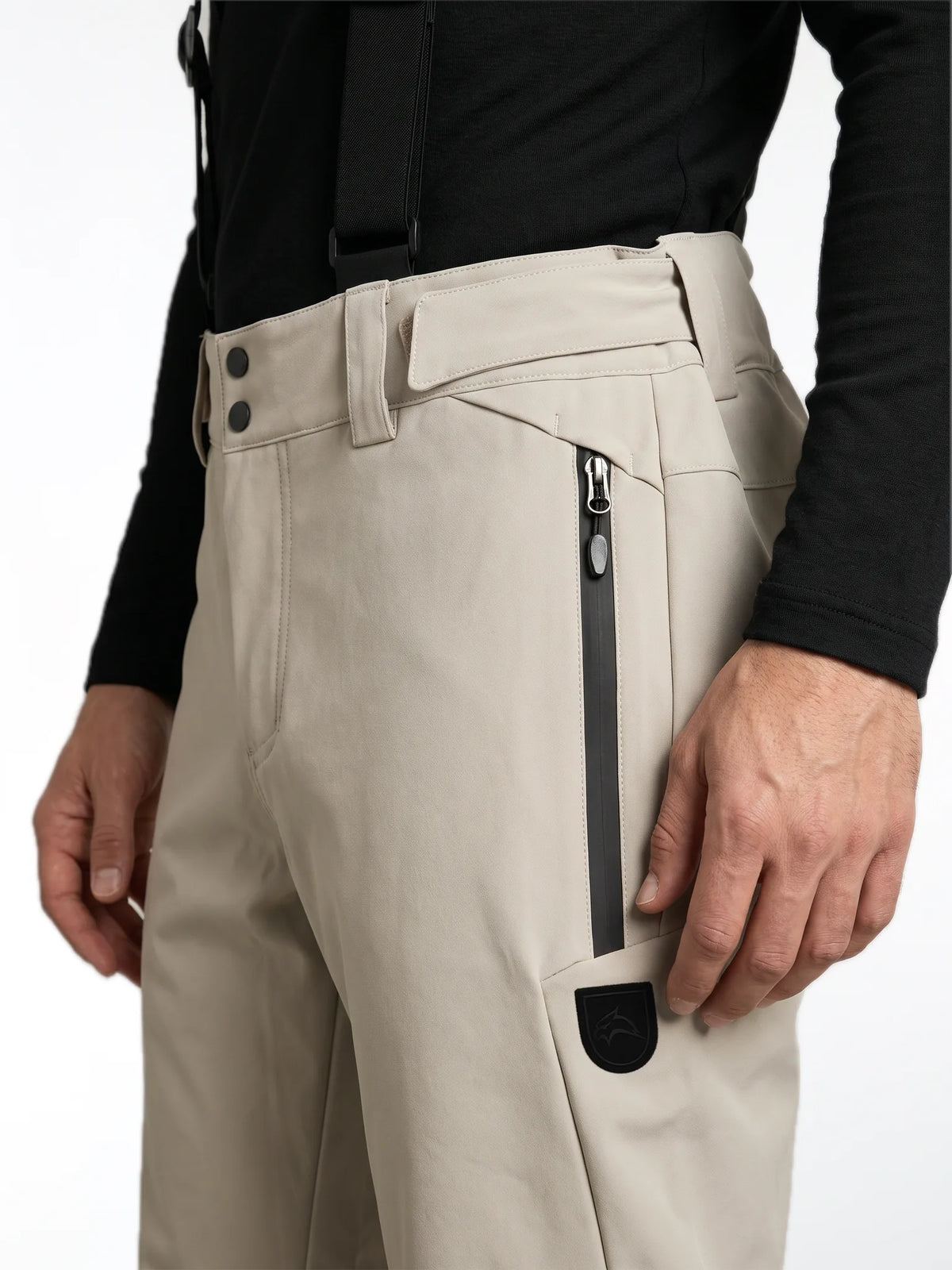 Range | Heren Softshell Ski Pants Stone Frost