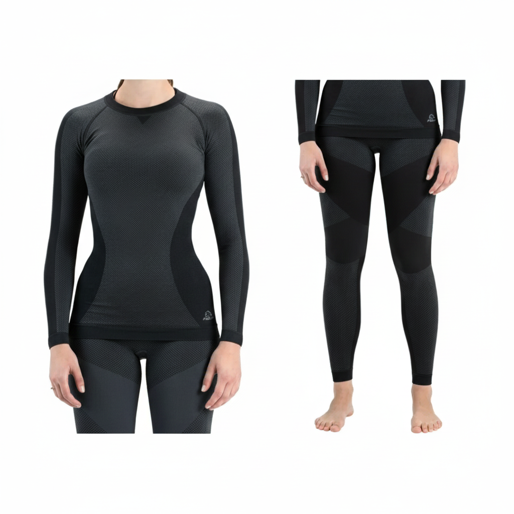 Dames Thermo Shirt & Broek (Black) Bundle